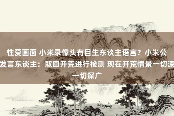 性爱画面 小米录像头有目生东谈主语言？小米公司发言东谈主：取回开荒进行检测 现在开荒情景一切深广