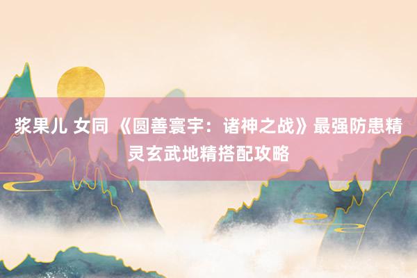 浆果儿 女同 《圆善寰宇：诸神之战》最强防患精灵玄武地精搭配攻略