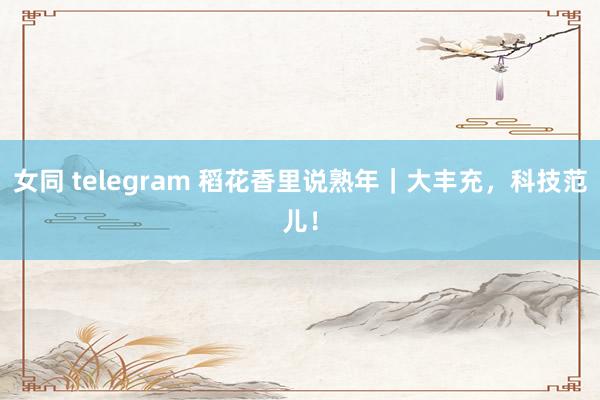 女同 telegram 稻花香里说熟年｜大丰充，科技范儿！