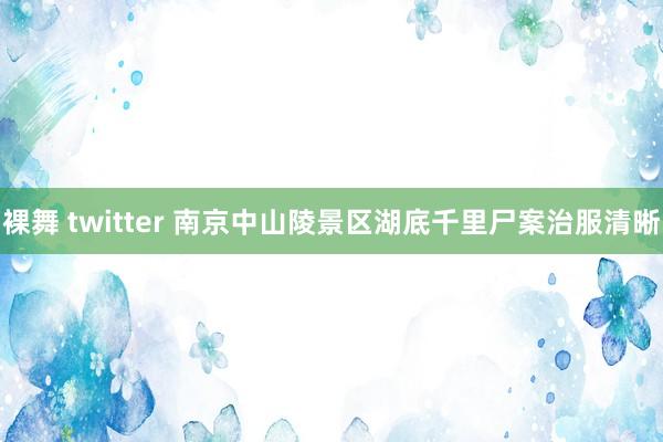 裸舞 twitter 南京中山陵景区湖底千里尸案治服清晰