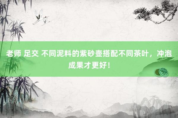 老师 足交 不同泥料的紫砂壶搭配不同茶叶，冲泡成果才更好！