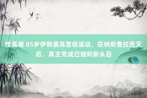 性高潮 85岁伊朗最高首级滚动，在纳斯鲁拉死灭后，真主党或已细则新头目