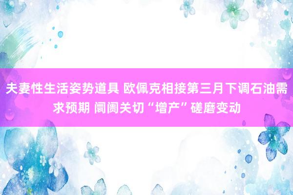 夫妻性生活姿势道具 欧佩克相接第三月下调石油需求预期 阛阓关切“增产”磋磨变动