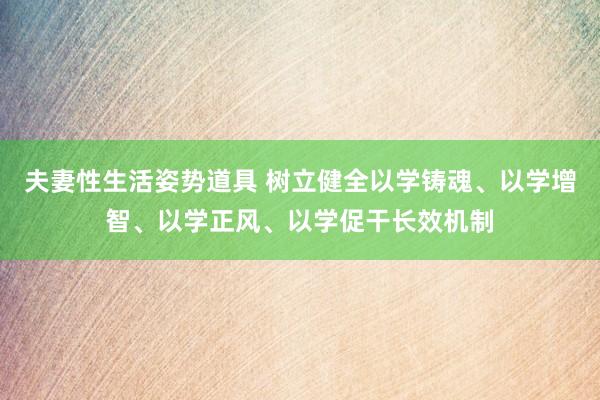 夫妻性生活姿势道具 树立健全以学铸魂、以学增智、以学正风、以学促干长效机制