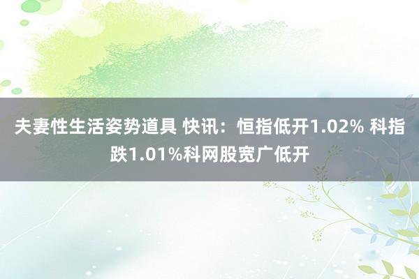 夫妻性生活姿势道具 快讯：恒指低开1.02% 科指跌1.01%科网股宽广低开