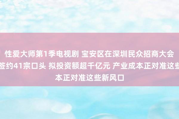 性爱大师第1季电视剧 宝安区在深圳民众招商大会上洽谈签约41宗口头 拟投资额超千亿元 产业成本正对准这些新风口