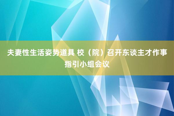 夫妻性生活姿势道具 校（院）召开东谈主才作事指引小组会议