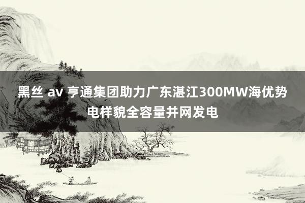 黑丝 av 亨通集团助力广东湛江300MW海优势电样貌全容量并网发电