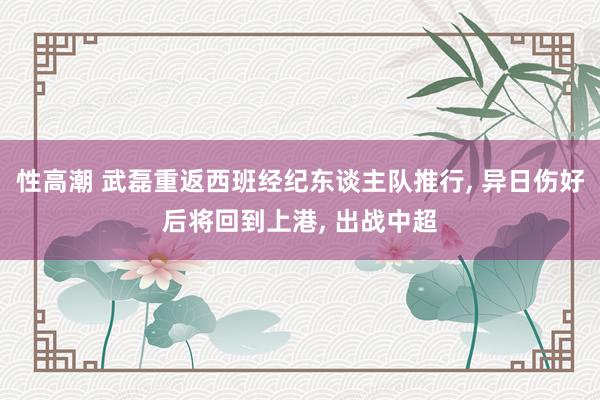 性高潮 武磊重返西班经纪东谈主队推行, 异日伤好后将回到上港, 出战中超