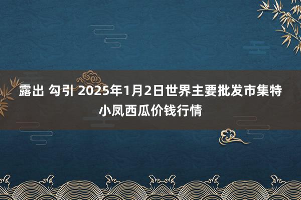 露出 勾引 2025年1月2日世界主要批发市集特小凤西瓜价钱行情