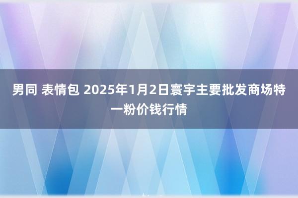 男同 表情包 2025年1月2日寰宇主要批发商场特一粉价钱行情