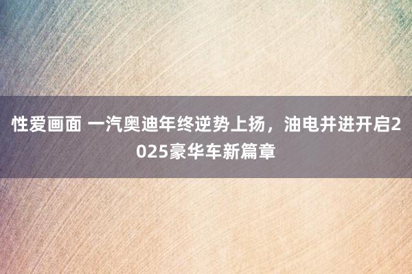 性爱画面 一汽奥迪年终逆势上扬，油电并进开启2025豪华车新篇章