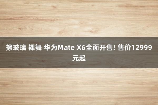 擦玻璃 裸舞 华为Mate X6全面开售! 售价12999元起