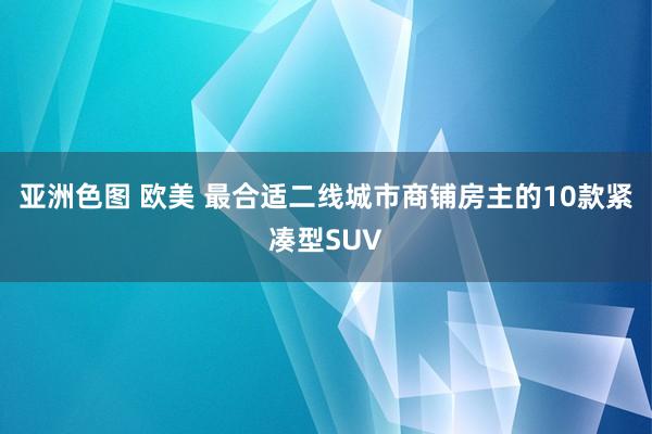 亚洲色图 欧美 最合适二线城市商铺房主的10款紧凑型SUV