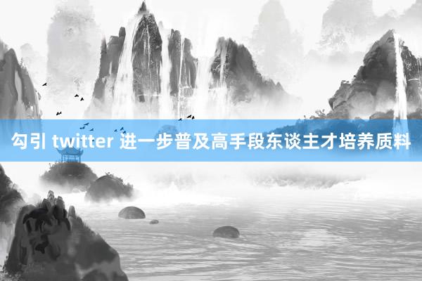 勾引 twitter 进一步普及高手段东谈主才培养质料