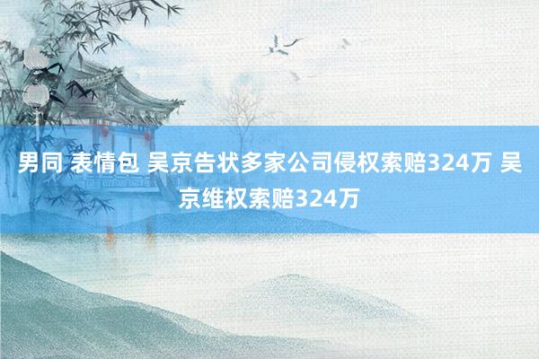 男同 表情包 吴京告状多家公司侵权索赔324万 吴京维权索赔324万