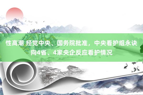 性高潮 经党中央、国务院批准，中央看护组永诀向4省、4家央企反应看护情况