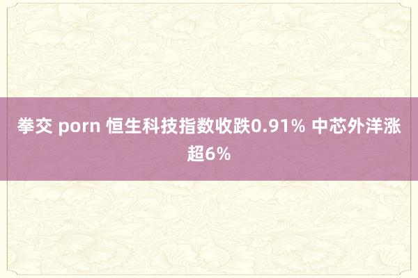 拳交 porn 恒生科技指数收跌0.91% 中芯外洋涨超6%