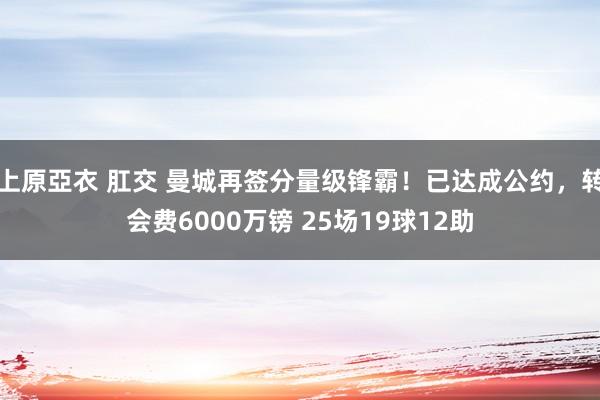 上原亞衣 肛交 曼城再签分量级锋霸！已达成公约，转会费6000万镑 25场19球12助